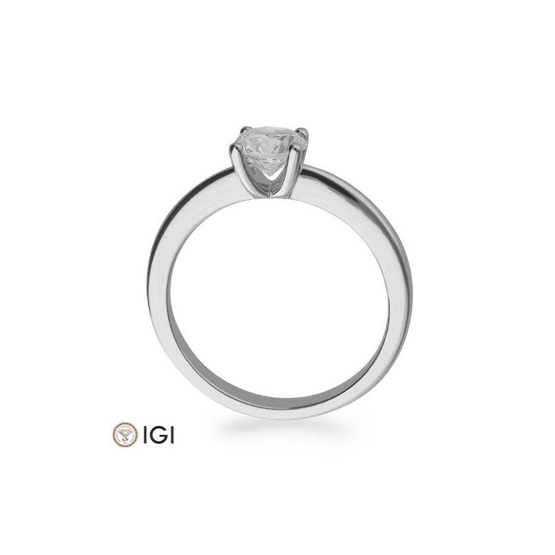 0.80 ct. H Si Bague solitaire platine 950 avec diamant, 4 griffes – Image 2