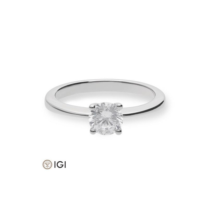 0.80 ct. H Si Bague solitaire platine 950 avec diamant, 4 griffes – Image 3