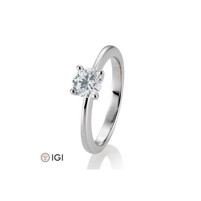 0.80 ct. H Si Bague solitaire platine 950 avec diamant, 4 griffes