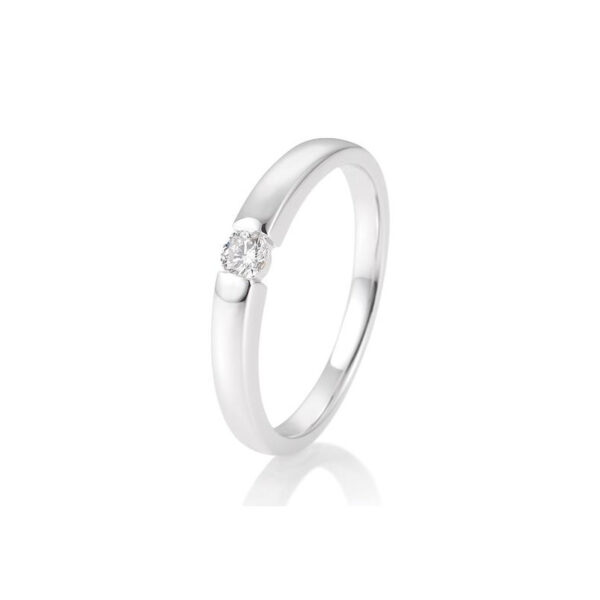 0,10 ct. H Si Solitärring aus Weißgold 750/18 kt. mit Diamant