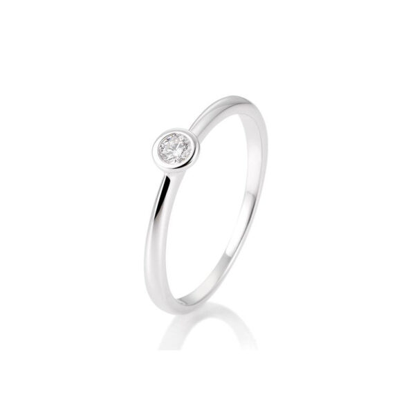 0,10 ct. H Si Solitärring Weißgold 750/18 kt. mit Diamant