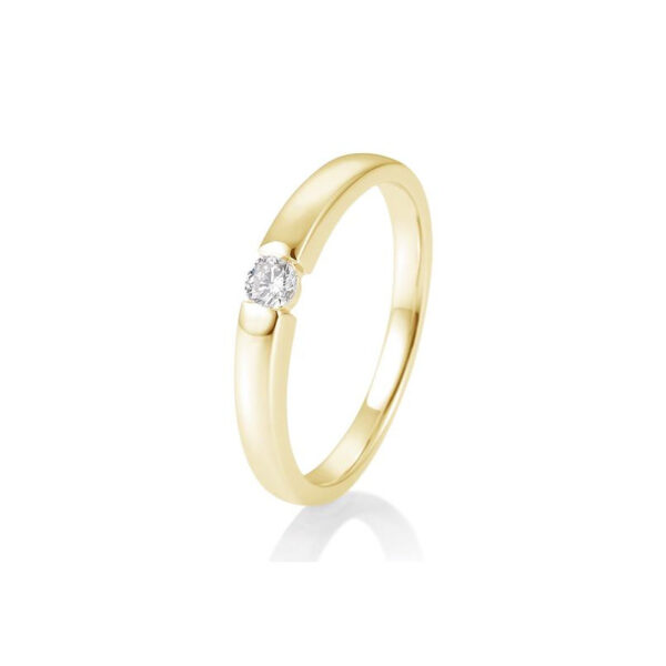 0,10 ct. H Si Solitärring Gelbgold 750/18 kt. mit Diamant