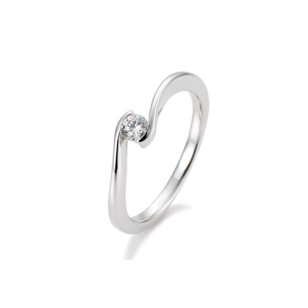 0,15 ct. H Si Solitärring aus Weißgold 750/18 kt. mit Diamant
