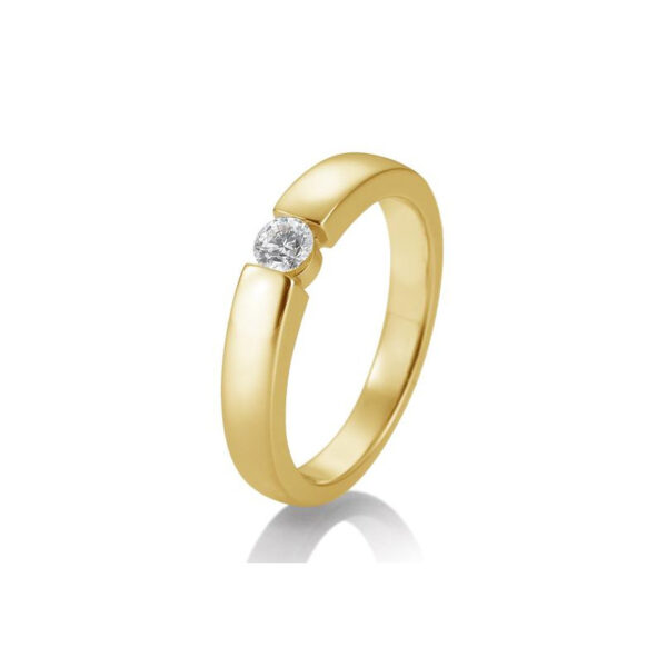 0,20 ct. H Si Bague solitaire or jaune 750/18 ct. avec diamant