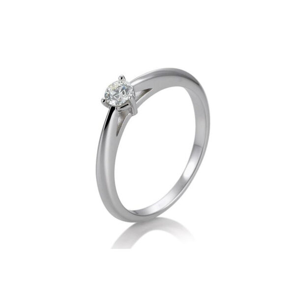 0,20 ct. H Si Bague solitaire platine 950 avec diamant, 3 griffes