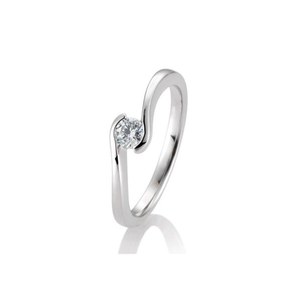 0,25 ct. H Si Bague solitaire or blanc 750/18 ct. avec diamant