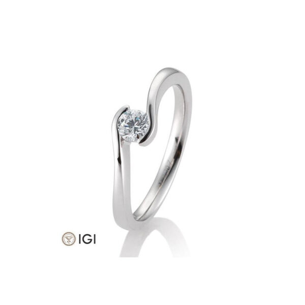 0,30 ct. H Si Solitärring aus Weißgold 750/18 kt. mit Diamant