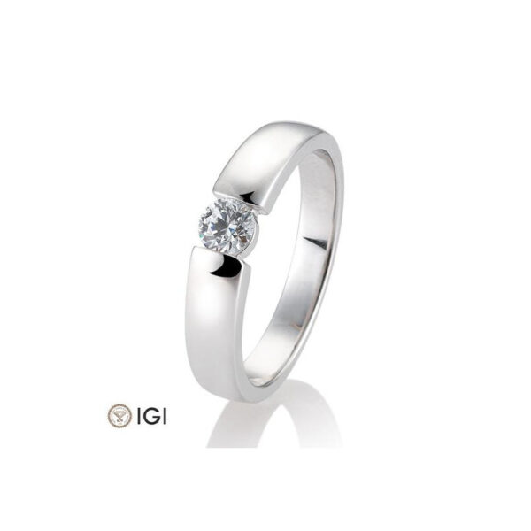 0,30 ct. H Si Solitärring aus Weißgold 750/18 kt. mit Diamant