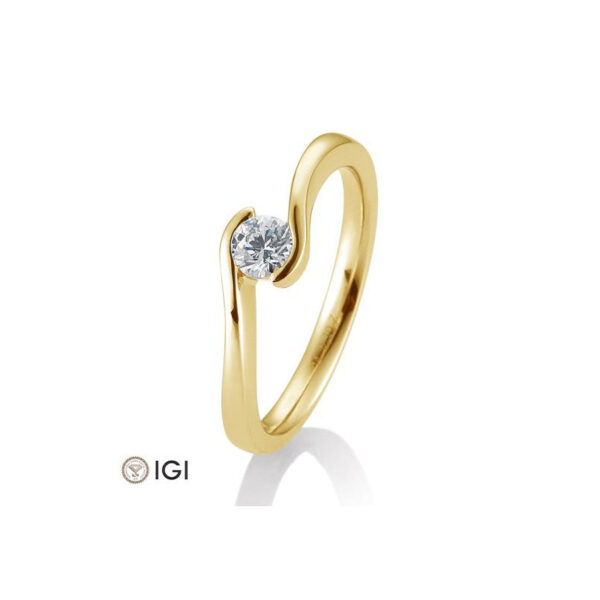 0,30 ct. H Si Solitärring aus Gelbgold 750/18 kt. mit Diamant