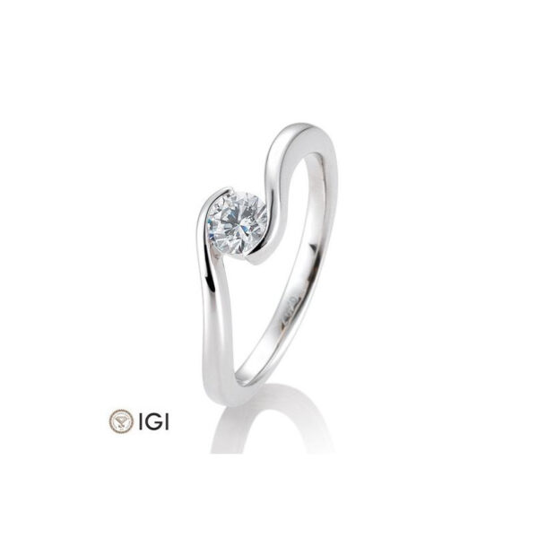 0,40 ct. H Si Solitärring aus Weißgold 750/18 kt. mit Diamant