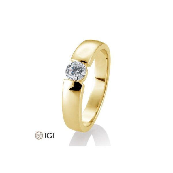 0,40 ct. H Si Solitärring aus Gelbgold 750/18 kt. mit Diamant