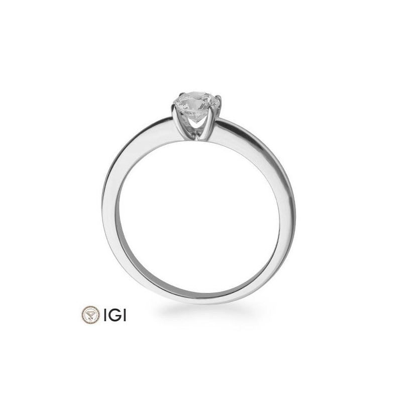 0,50 ct. H Si Solitärring aus Platin 950 mit Diamant, 4 Griff – Bild 2
