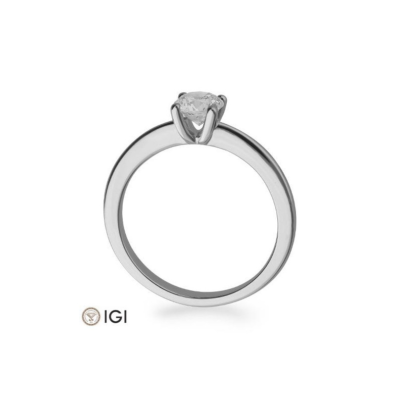 0,60 ct. H Si Solitärring aus Platin 950 mit Diamant, 4 Griff – Bild 2