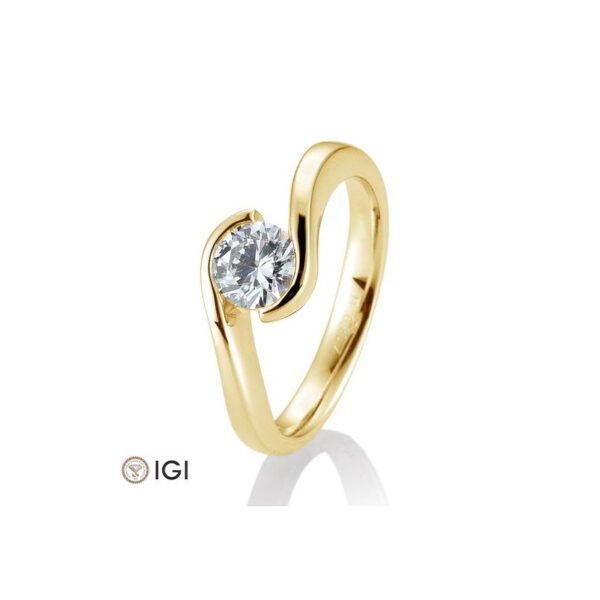 0,80 ct. H Si Solitärring aus Gelbgold 750/18 kt. mit Diamant