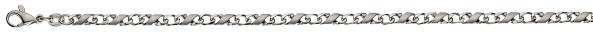 Bracelet Carrera satiné/poli or blanc 750/18 ct env. 4,0mm