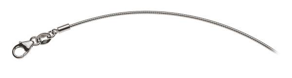 Collier Omega, or blanc 750/18 ct., env. 1.8 mm