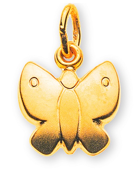 Pendentif papillon or jaune 750/ 18 ct.