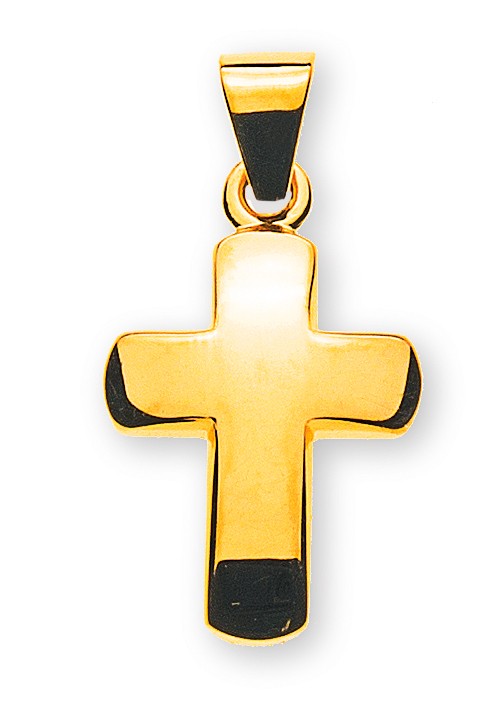 Kreuz, Gelbgold 750/ 18ct, poliert, 12X9mm