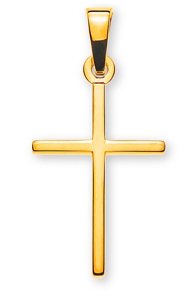Kreuz, Gelbgold 750/ 18 ct, 18x12mm