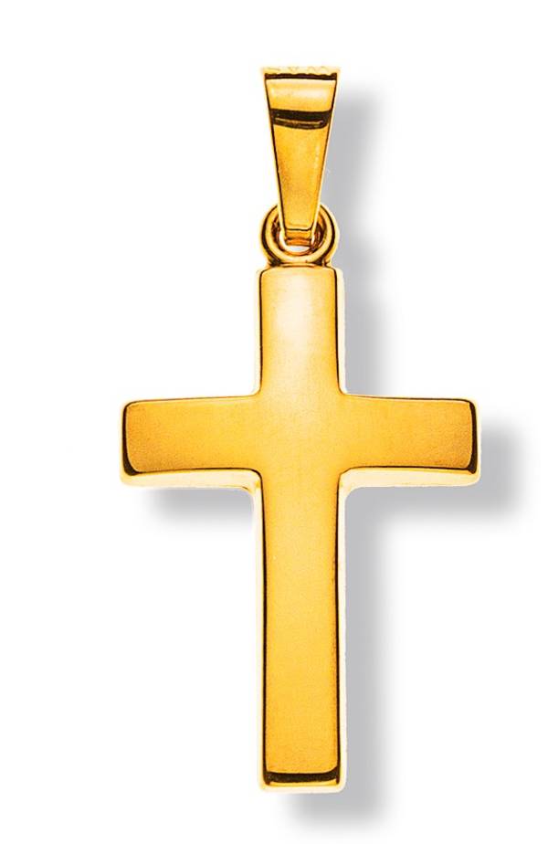 Kreuz, Gelbgold 750/ 18 ct., poliert, 18x12mm