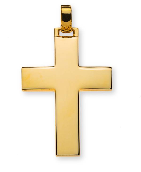 Kreuz, Gelbgold 750/ 18 ct., poliert, massiv, 30x22mm