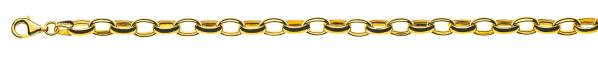 Bracelet Forçat ovale or jaune 750/18 ct. semi massive env. 6.0 x 8.5 mm