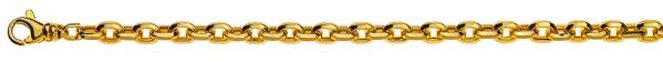 Bracelet Forçat ovale or jaune 750/18 ct. 6.0mm, 19 cm