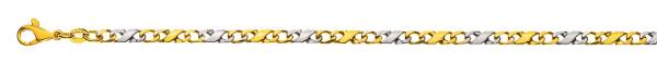 Bracelet Carrera poli bicolore (or jaune/or blanc) 750/18 ct., 3.5 mm