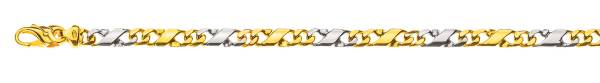 Bracelet Carrera bicolore (or jaune/or blanc) 750/18 ct. env. 5,0 mm