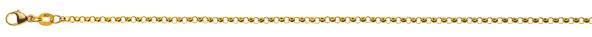 Bracelet Jaseron bracelet or jaune 750/18 ct. env. 2.4 mm ,19 cm