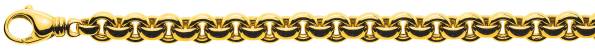 Bracelet Jaseron or jaune 750/18 ct. fabriqué à la main, 20 cm