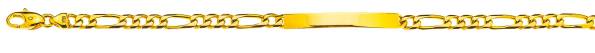 Bracelet d'identité or jaune 750/18 ct. env. 4,0 mm
