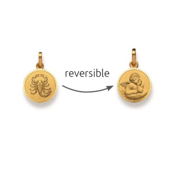 Pendentif 750/18 ct. or jaune, Signe du zodiaque Verseau