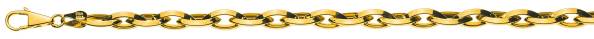 Bracelet Navette triangle or jaune 750/18 ct. semi massif env. 6.6 x 13.5 mm 19 cm