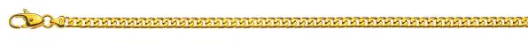 Bracelet gourmette limée or jaune 750/18 ct. env. 4.0mm