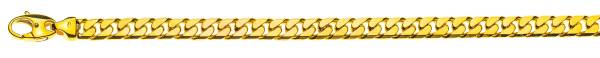 Bracelet gourmette limée or jaune 750/18 ct. env. 7.0 mm
