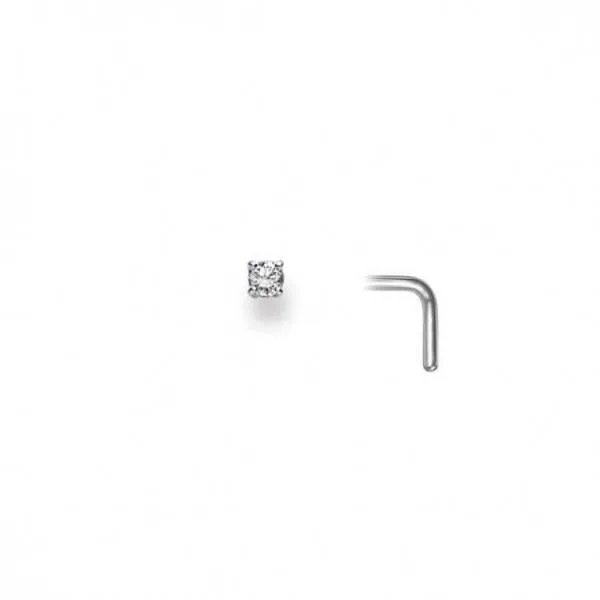 Nasenstecker aus Weißgold 750/18 ct. mit Diamant 0.05ct H/Si