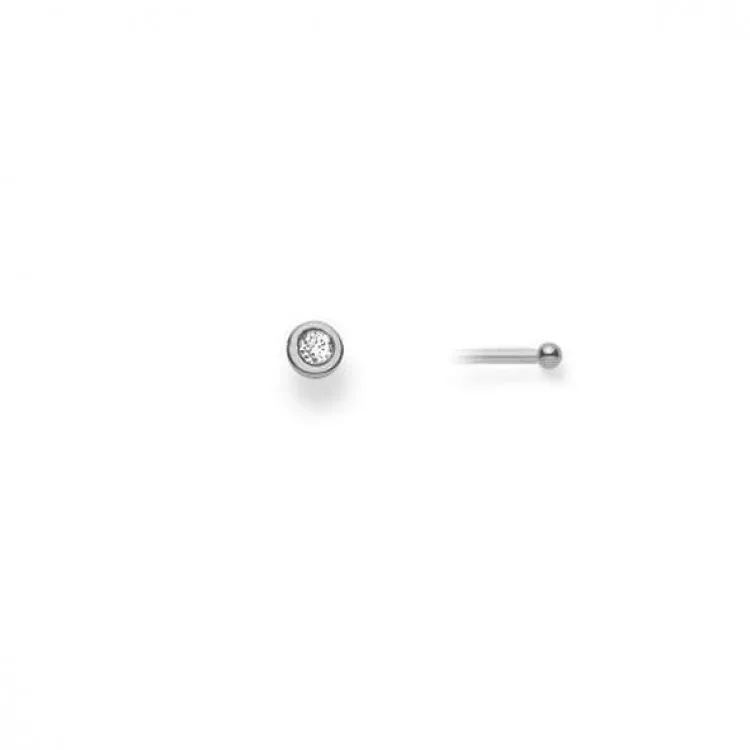 Nasenstecker aus Weißgold 750/18 ct. mit Diamant 0.04ct H/Si