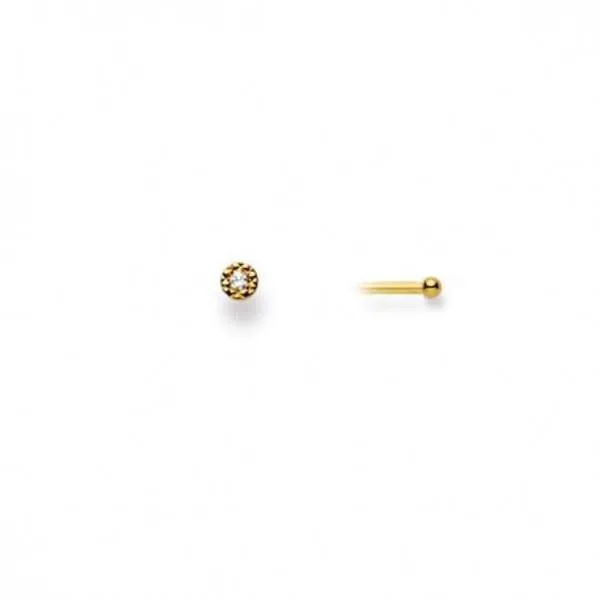 Nasenstecker Gelbgold 750/8 ct. mit Diamant 0.01ct H/Si