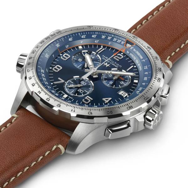 Hamilton Khaki Aviation X-Wind GMT Chrono Quartz Blue | 46mm