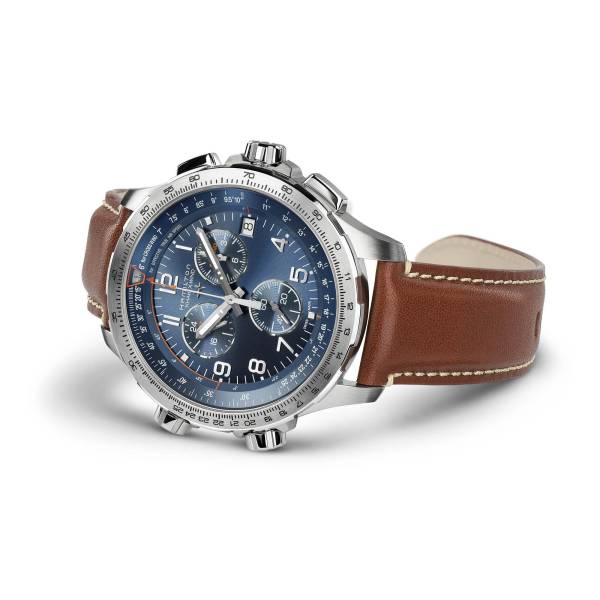 Hamilton Khaki Aviation X-Wind GMT Chrono Quartz Blue | 46mm