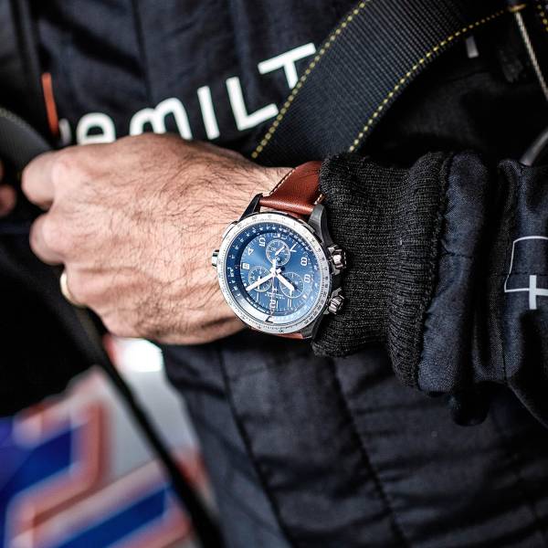 Hamilton Khaki Aviation X-Wind GMT Chrono Quartz Blue | 46mm