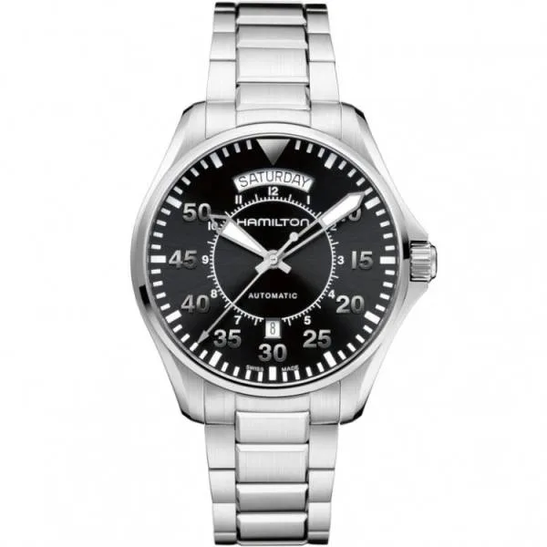 Hamilton Khaki Aviation Pilot Day Date Black, Steel Automatique | 42mm