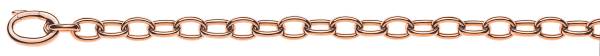 Bracelet Forçat ovale or rose 750/18 ct. fabriqué à la main 20cm