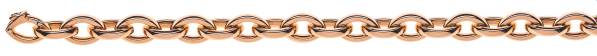 Bracelet Navette or rose 750/18 ct. fabriqué à la main, 20 cm
