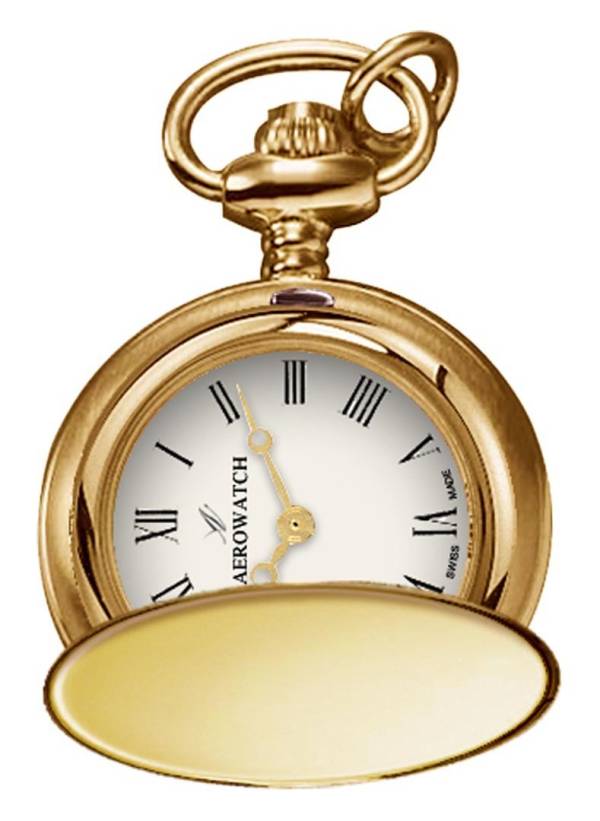 Aérowatch, montre pendentif, quartz, jaune