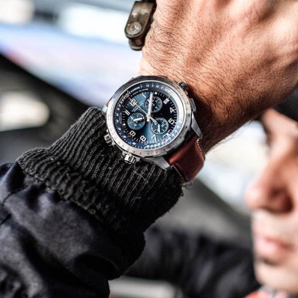 Hamilton Khaki Aviation X-Wind GMT Chrono Quartz Blue | 46mm