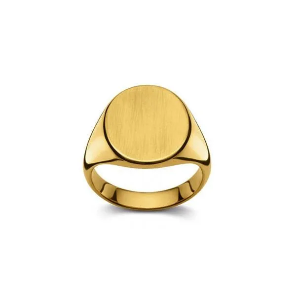 Chevalière or jaune 750/18 ct. 18 x 16 mm