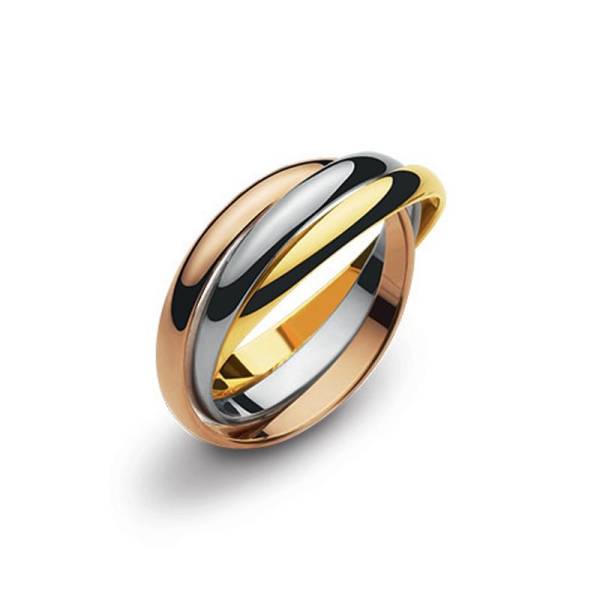 Ring Tricolore weiß/gelb/rot Gold 750/18 ct.