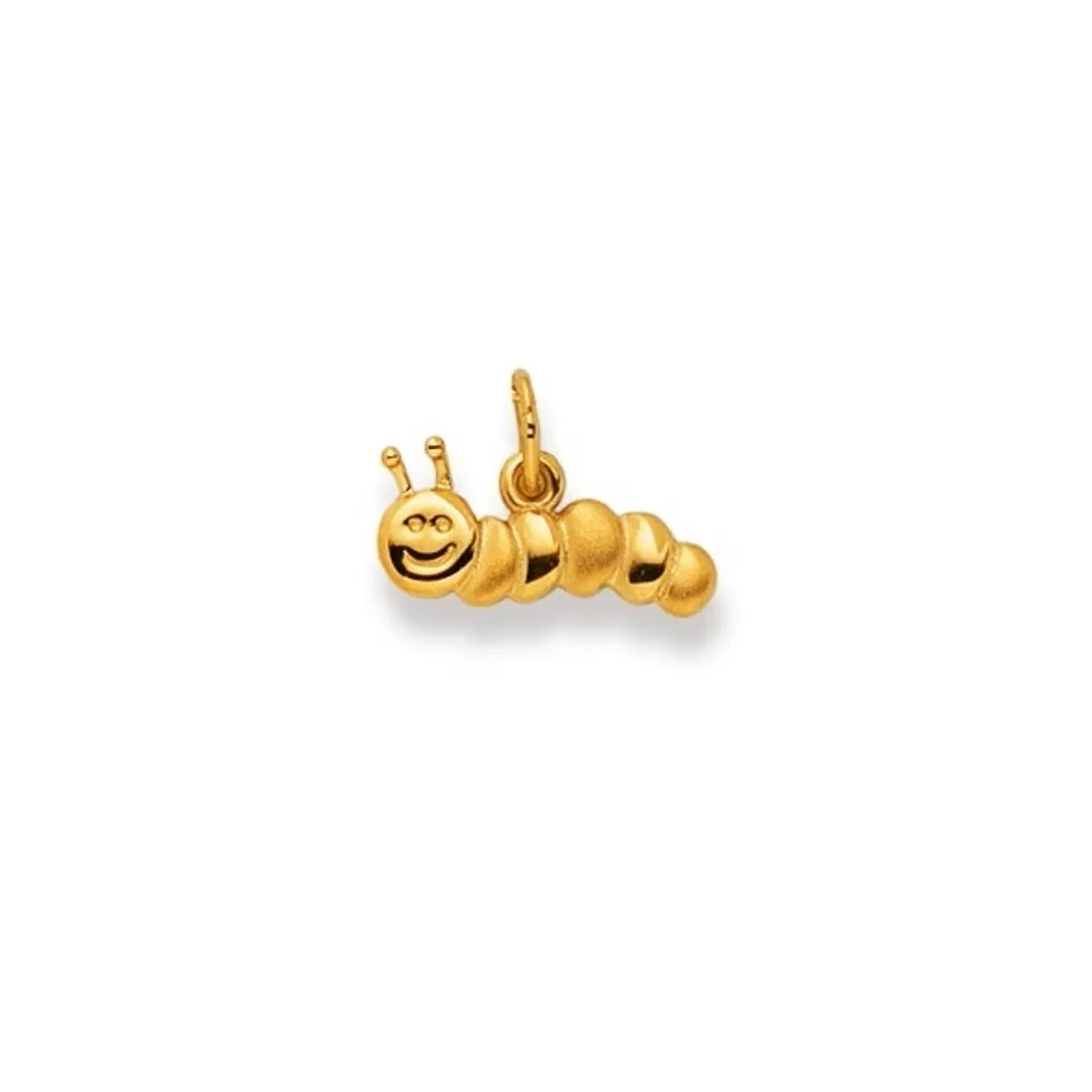 Anhänger, Raupe, Gelbgold 750/ 18 ct., 16x8mm